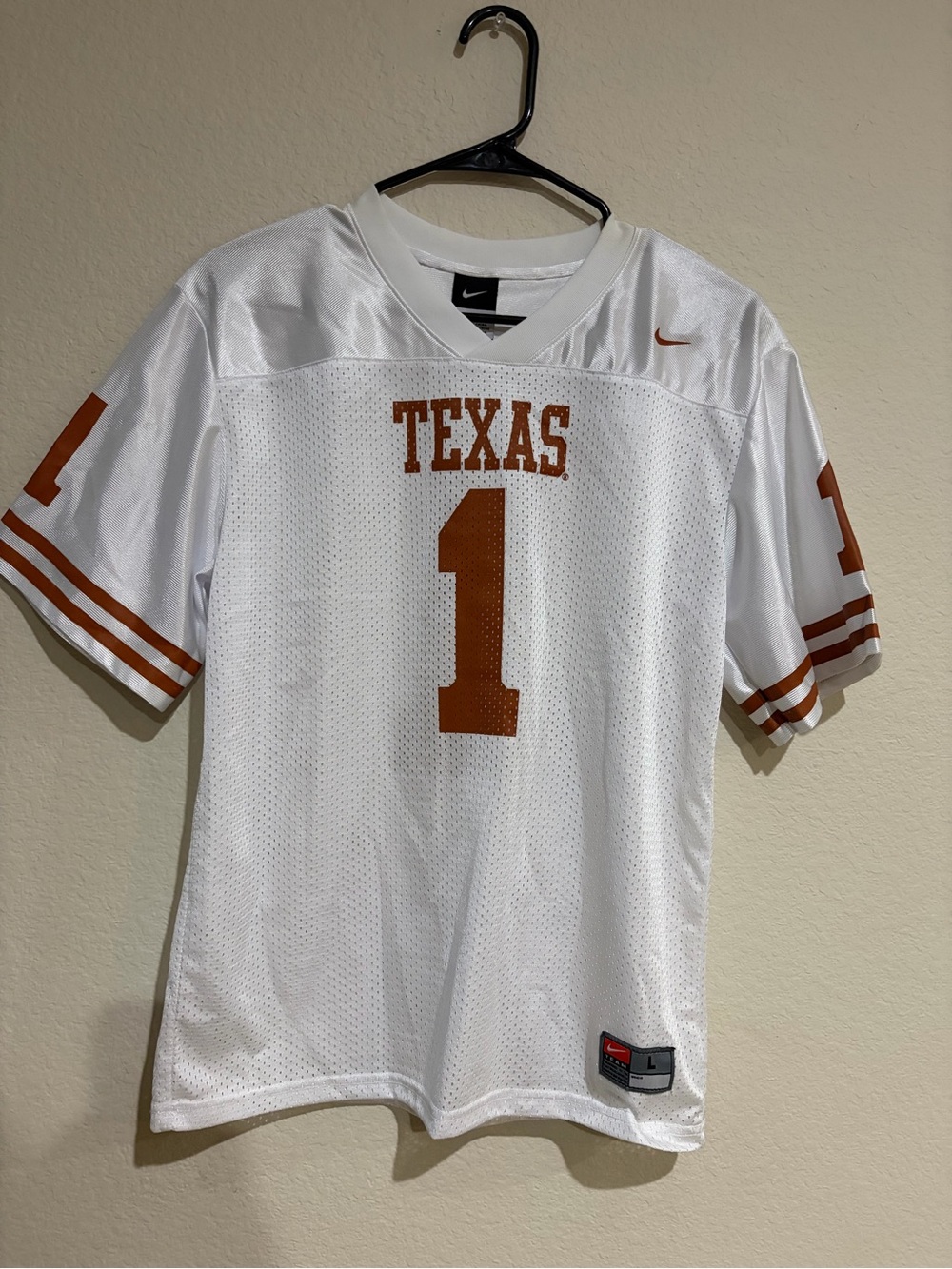 Nike Texas Longhorns #1 Football Jersey Youth L 16/18 White NCAA UT